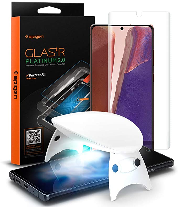 Spigen Tempered Glass Screen Protector [Glas.tR Platinum] Designed for Galaxy Note 20