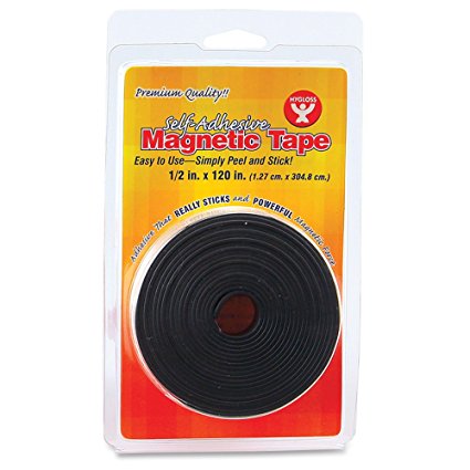 Hygloss Products, Inc. Magnetic Tape, Self- Adhesive, 1/2-Inch x 120-Inch