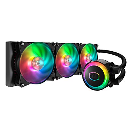 Cooler Master MLX-D36M-A20PC-R1 MasterLiquid ML360R Addressable RGB AIO CPU Liquid Cooler 28 Independently-Controlled LEDs Triple 120mm ARGB Air Balance MF