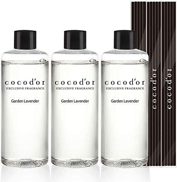 Cocod'or Reed Diffuser Oil Refill/6.7oz/Garden Lavender/3Pack