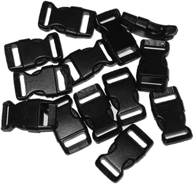 1/2" Curved Side Release Buckles for Paracord Bracelets (Ships from USA) 5-250 Count