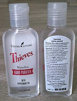 Thieves Waterless Hand Purifier 2 pack of 1 fl. oz. by Young Living Essential Oils