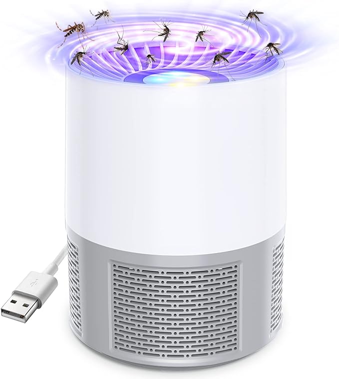 Bug Zapper, Mosquito Killer Lamp, Portable Zappers USB Rechargeable Mosquito Killer Electric Lamp, Indoor Outdoor Use Bug Zapper Powerful Attractant for Backyard Patio Camping