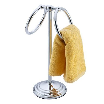 Deluxe Chrome-plated Steel Hand Towel Holder Stand