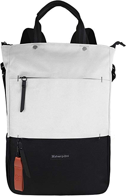 Sherpani Camden, Lightweight Backpack, Tote, and Crossbody bag for Women, with RFID Protection, and 15 Inch Laptop Sleeve