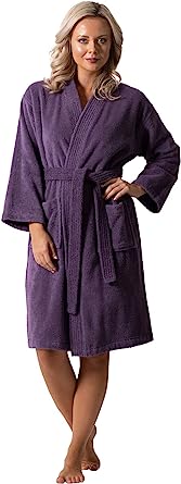 Luxurious Turkish Terry Kimono Collar Super-Soft Terry Absorbent Bathrobes for Women