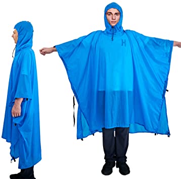 onewind Rain Poncho Ultralight Silnylon Hood Raincoat with Emergency Grommet Corners for Shelter