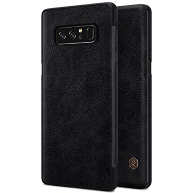 Galaxy Note 8 Case,Mangix Flip PU Leather Wallet Smart Sleep Wake Protection Shell Case with Card Slot for Samsung Galaxy Note 8 (Black)