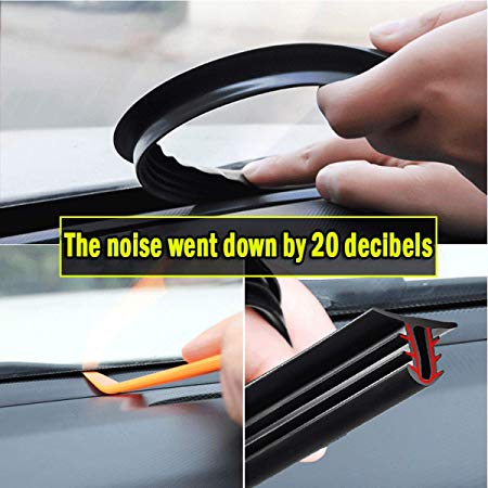 HENGJIA Auto Parts 1.6M Edge Trim Rubber Seal Protector Guard Strip for The Space Between Dashboard and Windshield of Cars