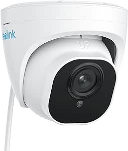 Reolink 5MP HD Caméra extérieure dôme IP PoE, Objectif 2,8 mm, Vue Grand Angle 100°, détection Intelligente de Personne/véhicule, Vision nocturne IR 100 Pieds, Carte microSD jusqu'à 256 Go, RLC-520A