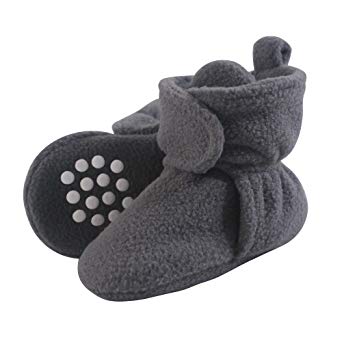 Luvable Friends Baby Cozy Fleece Booties with Non Skid Bottom