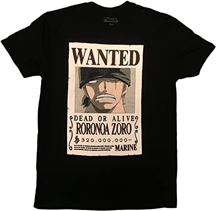 One Piece Roronoa Zoro Bounty T-Shirt - Officially Licensed