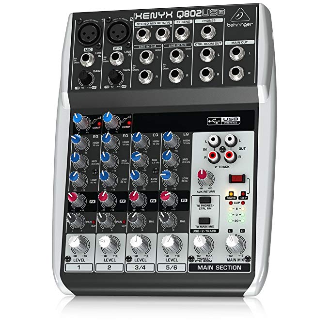 Behringer Q802USB Premium 8-Input 2-Bus Mixer