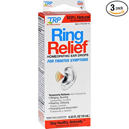 Ring Relief Homeopathic Ear Drops - 0.33 OZ, Pack of 3