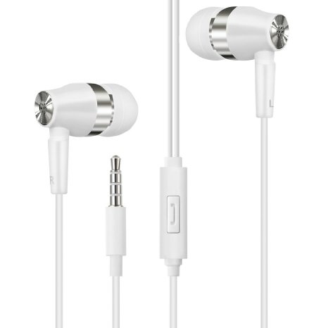 e-Buds Hands-free In-ear Earbuds Stereo Earpods Noise Isolating Earphone with Mic for iPhone, iPod, iPad, Samsung Galaxy, LG, HTC