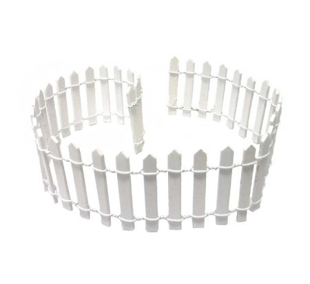 Darice 9148-66 Picket Fence, 18 by 2-Inch, White