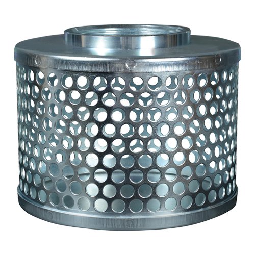 Round Hole Suction Strainers, Plated Steel, 1.5"