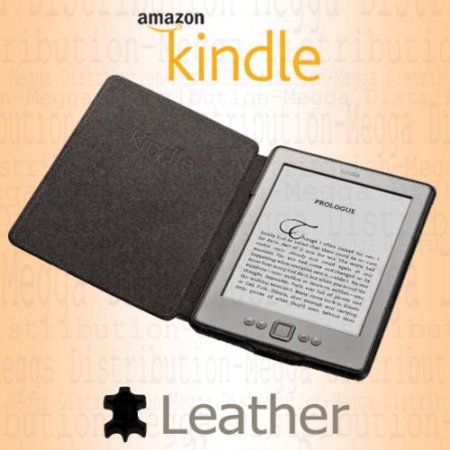 OFFICIAL Amazon Kindle eReader 6" E-INK 4th   5th Generation Real Leather Folio Cover Case