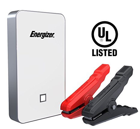 Energizer 7500mAh UL Listed Lithium Jump Starter   2.4A Power Bank USB charger Car Battery (WHITE)