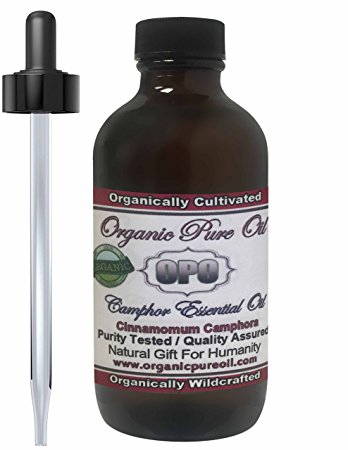 Camphor Essential Oil Organic 4 oz 100% Pure Medi Top Grade A Steam Distilled Undiluted By Organic Pure Oil