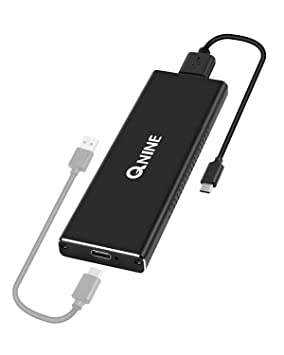 QNINE [Upgraded] NVME Enclosure, M.2 PCIe SSD (M Key) to USB C or USB 3.0 Case, Universal Compatibility, Ideal for Office, Business Trip