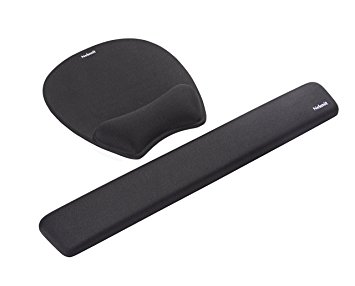 Nekmit Memory Foam Non Slip Keyboard Wrist Rest Support and Large Mouse Pad for Computer and Laptop
