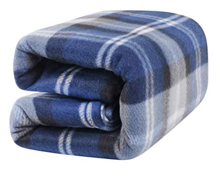 Luxury Polar-fleece Blanket Super Soft All Season Fleece Blanket, Navy