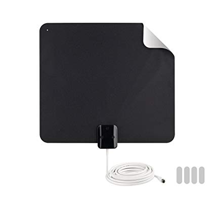 Antenna TV Digital HD - Thin Film Indoor Antenna with Reversible Multi-Directional HDTV VHF   UHF Reception, 45 Mile Range from RCA