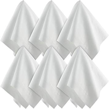 SecurOMax White Microfiber Cleaning Cloth 15x15 Inch, 6 Pack