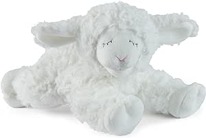 GUND Baby Sustainable Lamb Rattle, Winky Lamb Stuffed Animal, Plush Made from 100% Recycled Materials, Plush Rattle Sensory Toy for Babies, White, 7”