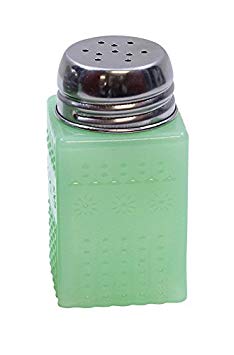 Jadeite Glass Collection (TM) Salt & Pepper Shaker with Metal Top, 2-Ounce