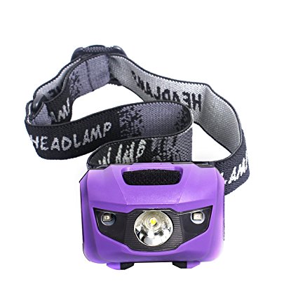 Unigear LED Headlamp, 4 modes Headlight, IPX 5 Flashlights for Camping, Hiking, Running, Camping, Dog Walking, Reading, Fishing, Hunting, Outdoor Sports