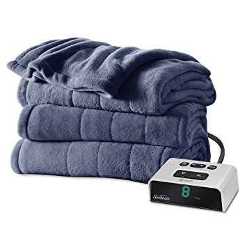 Sunbeam Microplush Heated Blanket, Twin, Lagoon, BSM9BTS-R596-16A00