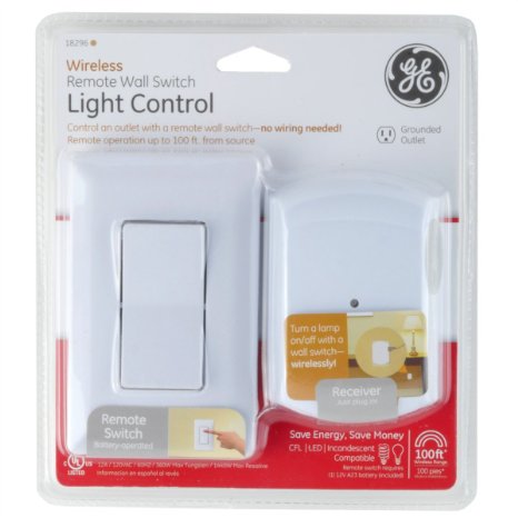 GE Wireless Indoor Remote Wall Switch Light Control 18296