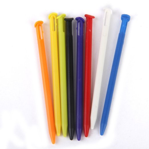 Replacement Plastic Stylus Touch Screen Pen for New 3DS Set of 8pcs Multicolor