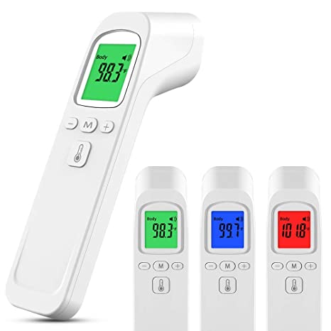 【Limited time Discount】YKS Forehead Thermometer Non-Contact Infrared Digital Thermometer, FDA,CE, FCC, RoHS Certification.Ear Thermometer with Fever Alarm for Baby and Adults FTW01