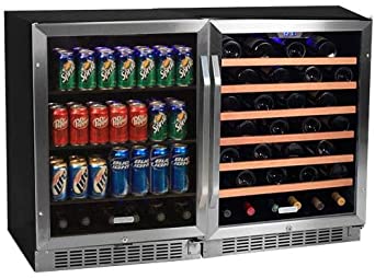 Edgestar 53 Bottle   148 Can Side-by-Side Wine & Beverage Cooler Center