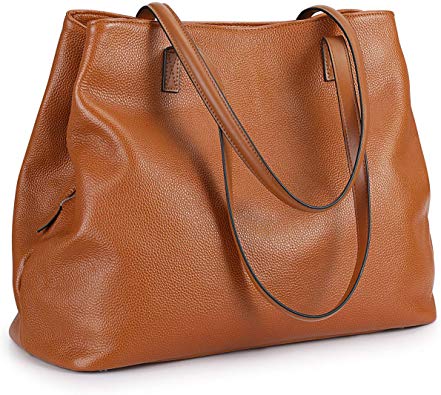 S-ZONE Women Soft Genuine Leather Handbag Large Capacity Shoulder Hobo Bag