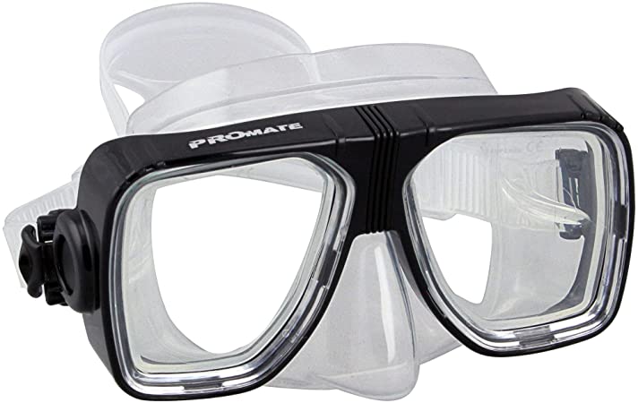 Promate Scope Scuba Dive Mask for Snorkeling Scuba Diving Snorkel Mask Lens-changeble for Rx Prescription-Available