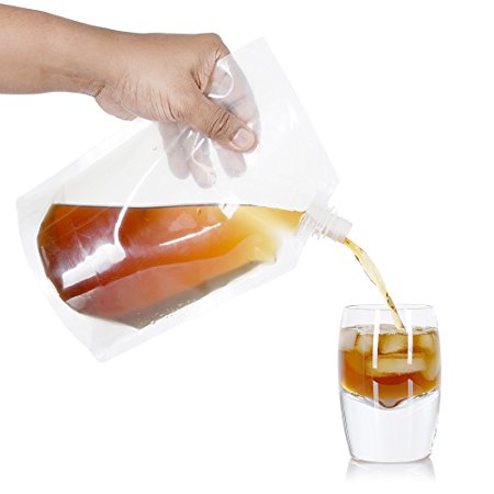 Concealable And Reusable Cruise Flask Kit – Sneak Alcohol Anywhere - 4 x 32 oz   3 x 16 oz   2 x 8 oz   1 funnel