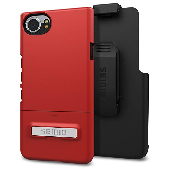 Seidio Surface with Kickstand Case and Holster Combo for BlackBerry KEYOne (Dark Red/Black)
