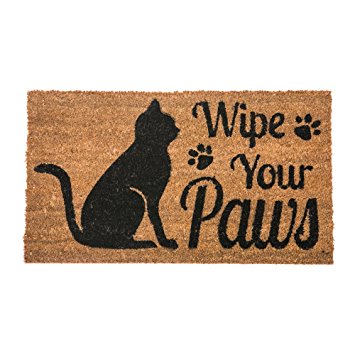 Wipe Your Paws Cat Welcome Coir Door Mat