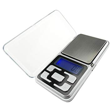 High Accuracy Mini Electronic Digital Pocket Scale Jewelry Weighing Balance Portable 500g/0.1g Counting Function Blue LCD g/tl/oz/ct