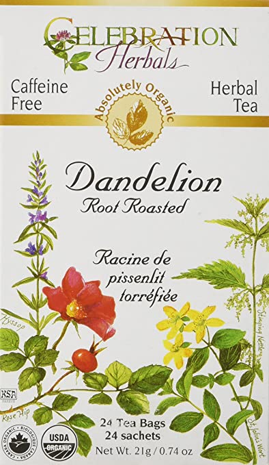 CELEBRATION HERBALS Dandelion Root Roasted Tea Organic 24 Bag, 0.02 Pound