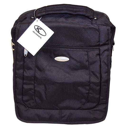 Large Vertical 4-way Messenger Bag/Backpack - HSU Concepts - Black.