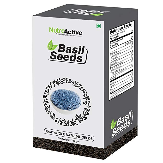NutroActive Basil Seeds, Tukmariya/ Sabja Seeds 250 gm
