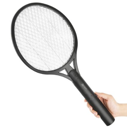 VIAEON Electric Battery Powered Hand Held Bug Zapper Fly Swatter Wasp Mosquito Racket Portable Indoor and Outdoor Trap Zap Pest Control Killer -3 Layers of Grid ¡­