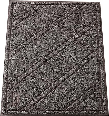 Lifewit Door Mat, 24"×35", Traps Dirt Front Doormats, Non Slip Low-Profile, Durable & Washable Indoor Door Rugs for Entryway, Entrance, Garages, Decks, Patios, Brown