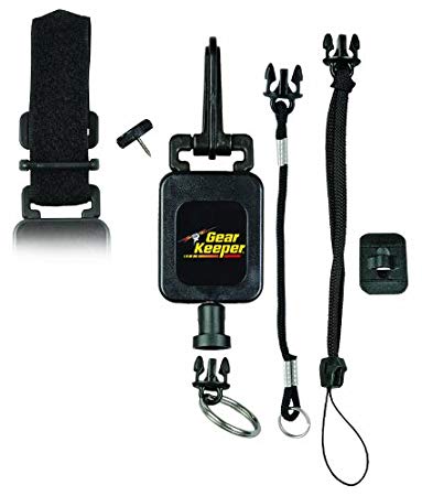 Gear Keeper RT4-5272 Deluxe Instrument/Gear Tether 3 Mounting Options (Snap/Velcro/Stud) with 3 Q/C Split Ring and Lanyard Accessories