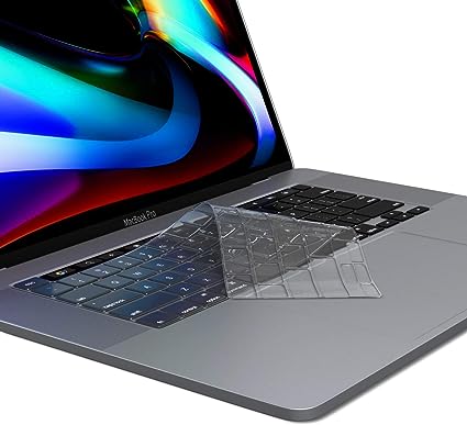 Kuzy New MacBook Pro 13 inch Keyboard Cover 2020 A2289 and MacBook Pro 16 inch Keyboard Cover 2019 A2141 Premium TPU Key Board Skin Thin Protector for MacBook Pro Keyboard Cover with Touch Bar, Clear